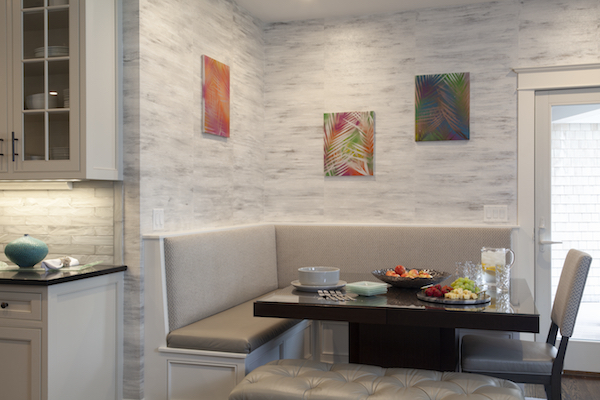 kitchen design with breakfast nook and seating area