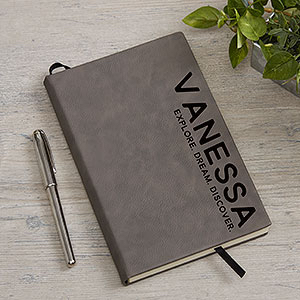 Holiday gift ideas like a customized journal and sketch books